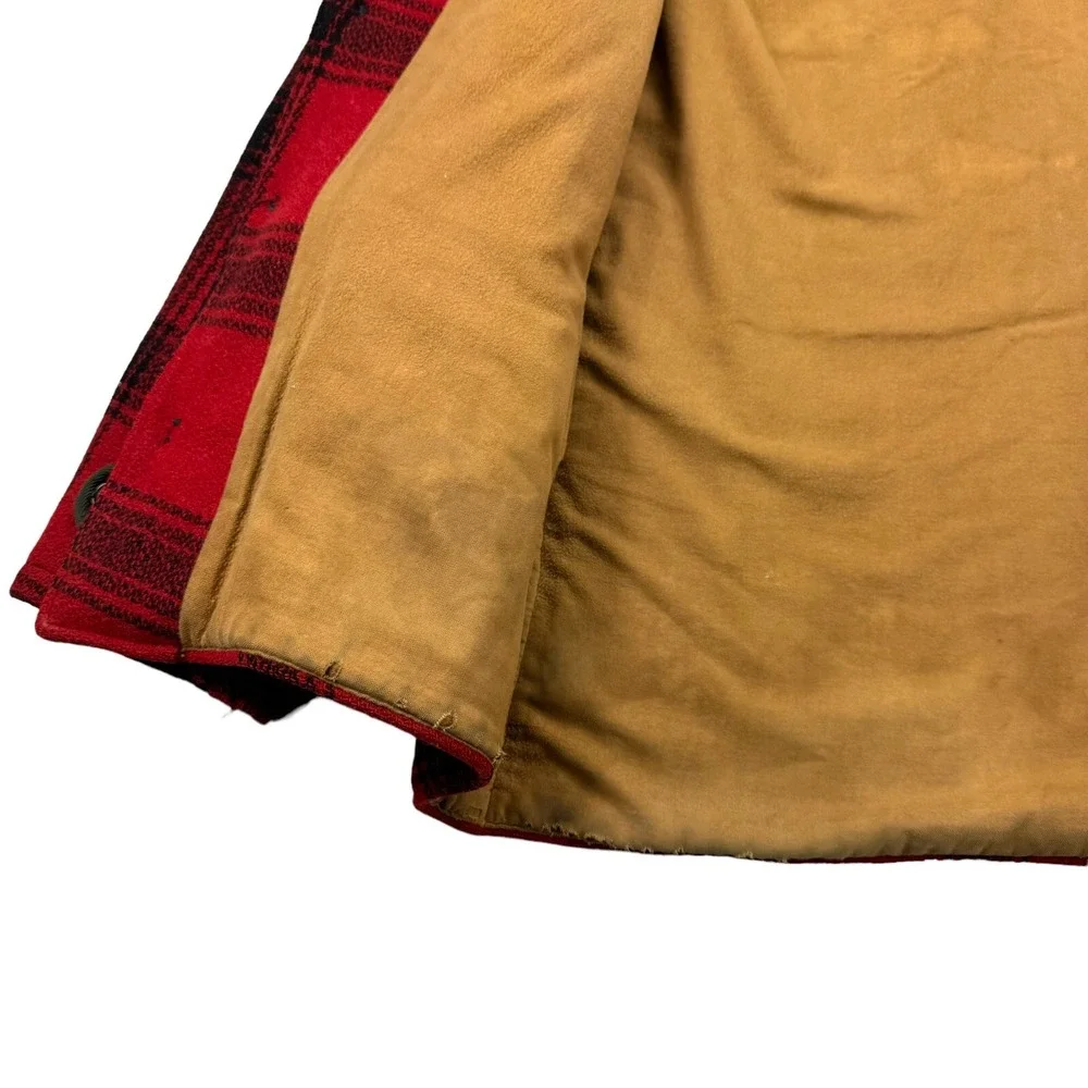 Vintage 50s Western & Field Montgomery Ward Wool Plaid Hunting Jacket - Medium